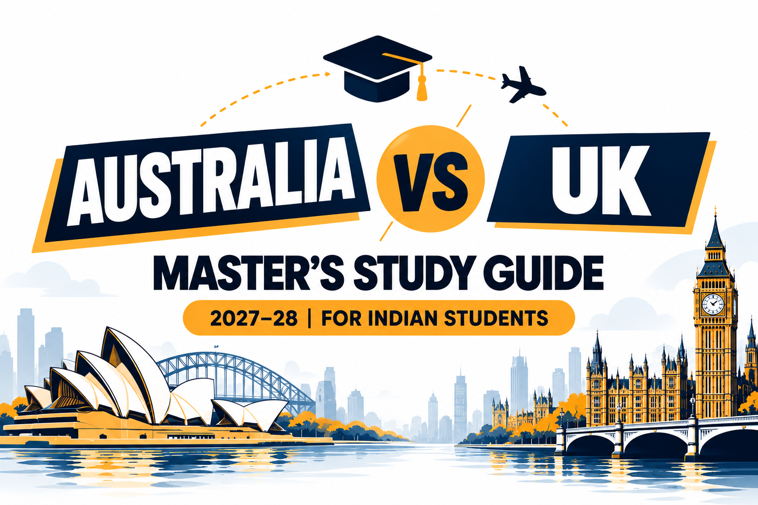 Australia vs UK Study Abroad 2027–28: Master's Guide for India
