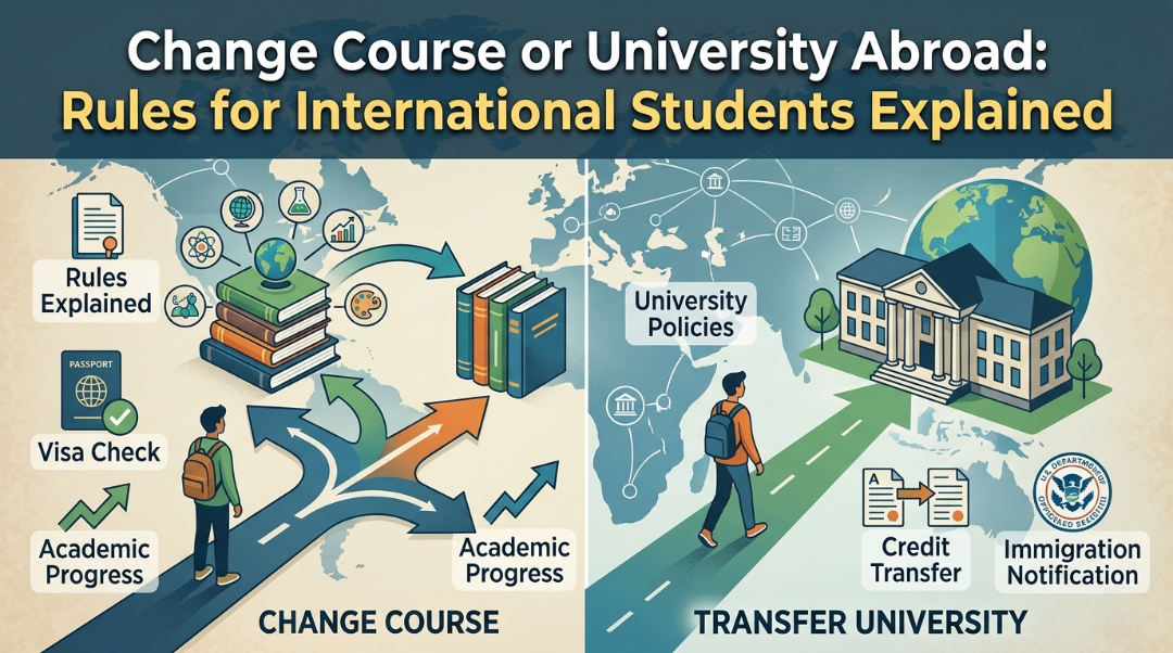 change course abroad rules