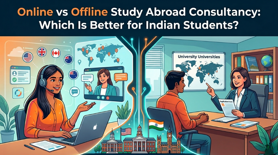 online vs offline study abroad consultancy
